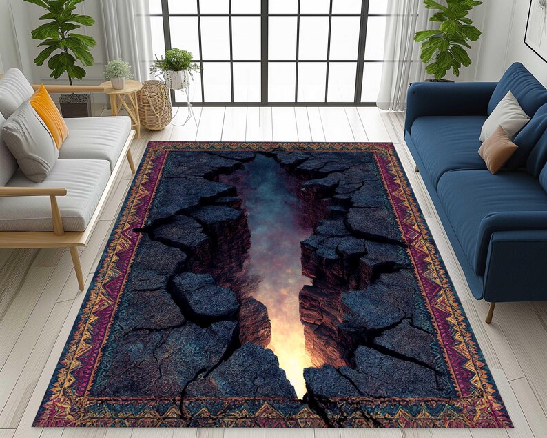 3d Pattern Rugs 3D Optical Illusion Rug, Deep Hole Design, Non-slip Area Rug - Etsy