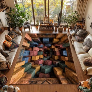 3D Rug, Illusion Rug, Optical Illusion Rug, Deep Hole Rug, 3D Huge Crack, 3D Design Rug, 3D Area Rug, Non Slip Rug, Housewarming Gift