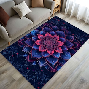 Mandala Rug, Mandala Pattern Rug, Popular Rug, Modern Rug, Home Decor Rug, Cool Rug, Colorful Rug, Area Rug, Doormat Rug, Home Decor Rug