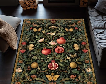 Tapete gótico de romã: decoração gótica Dark Academia, estilo Witchy Cottagecore