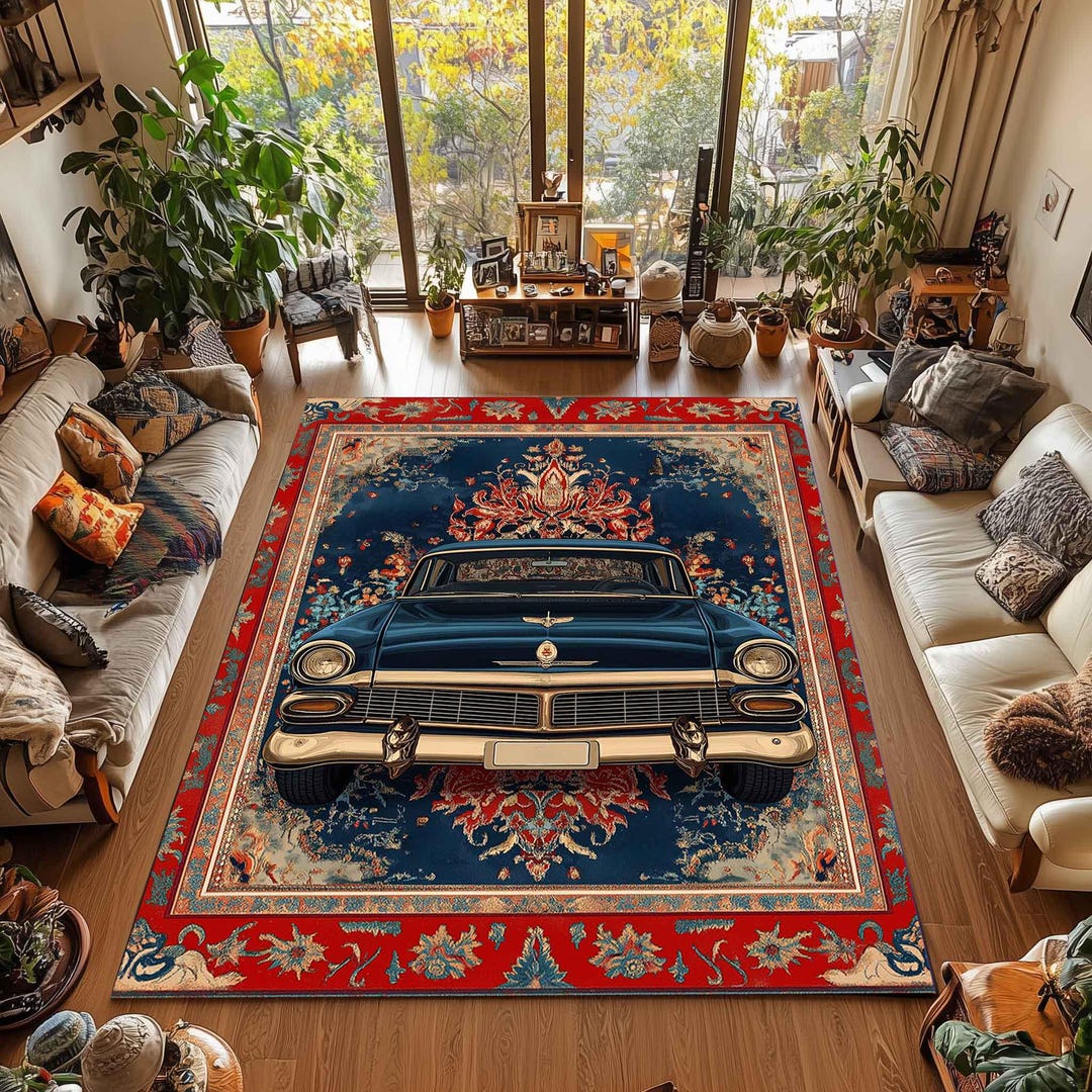 Washable Garage Rug – Car Lover Gift, Persian Style - Etsy