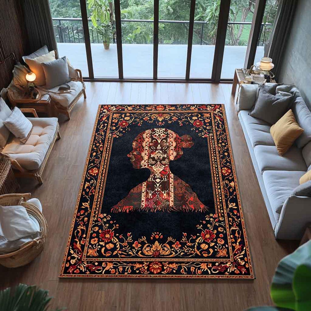 Dark Academia Area Rug Gothic Persian Carpet Washable Rug for Gifts L ...