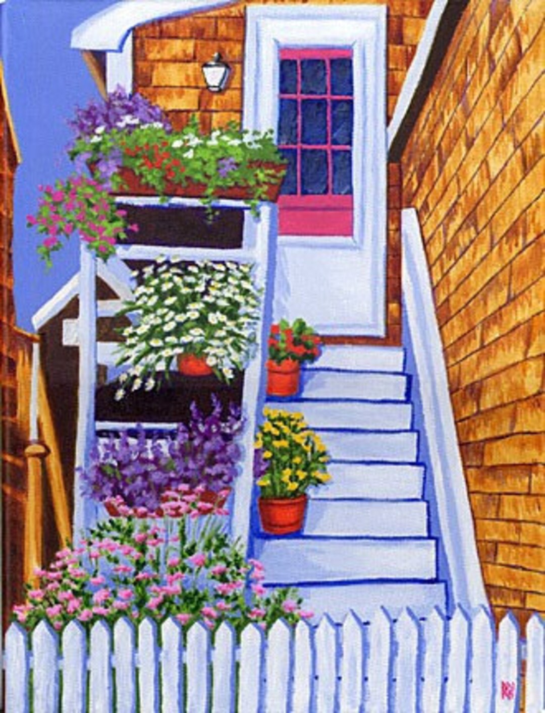 ROCKPORT Flowers Staircase Daisies 8x10 Matted Print Etsy Denmark