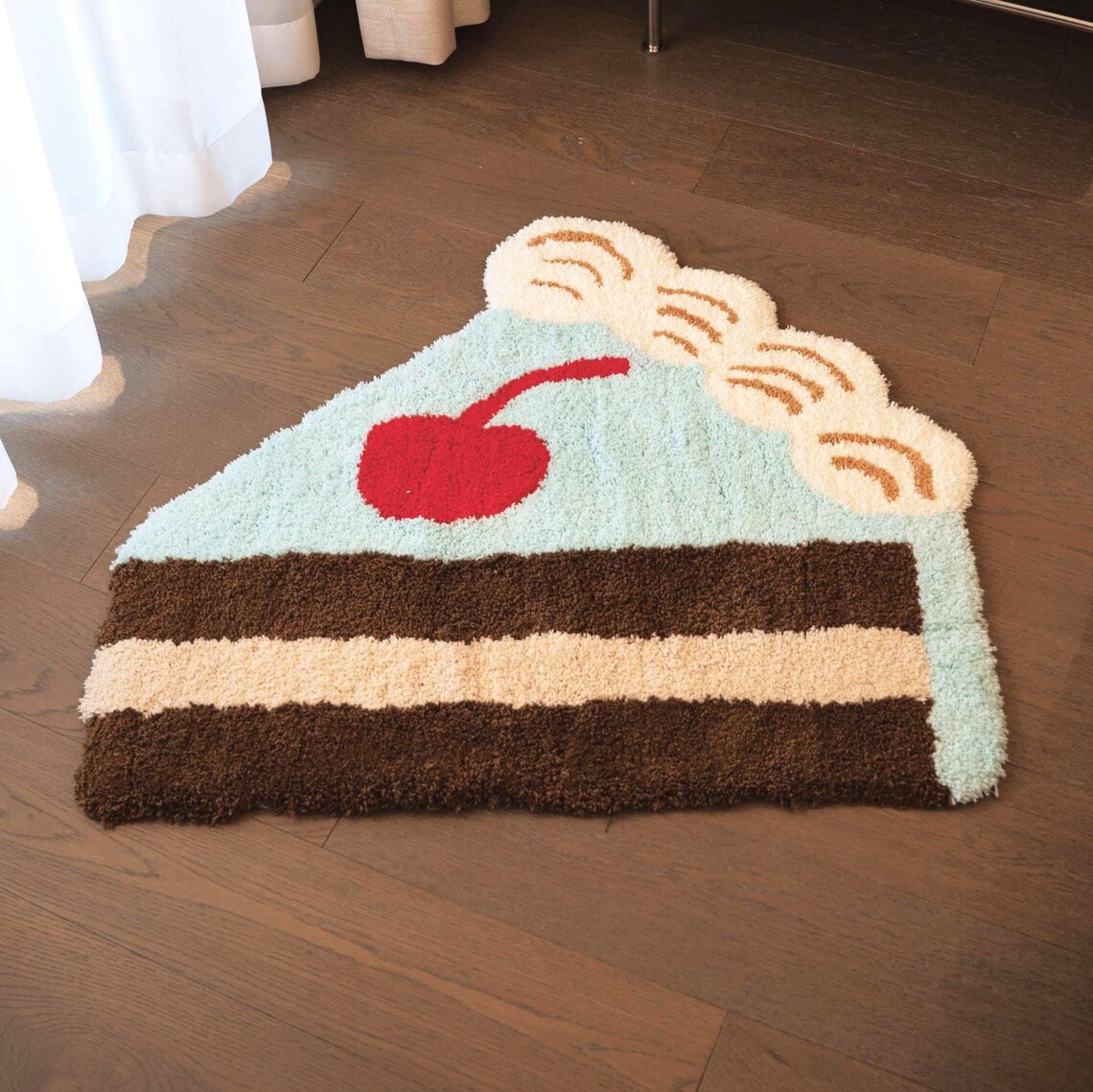 Mint Chocolate Cake Rug, Handmade Tufted Rug, Gift Rug, Home Decor ...