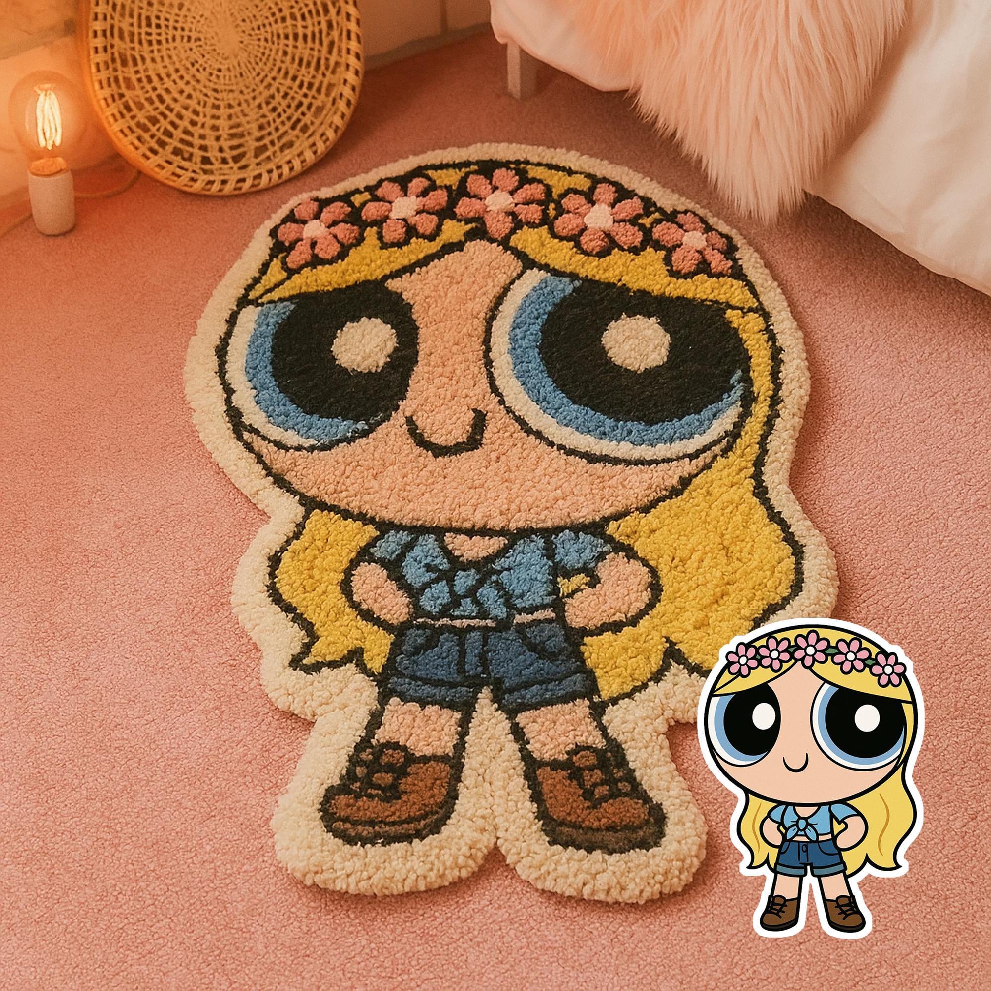Custom Powerpuff Tufted Rug | Handmade | Personalized Character ...