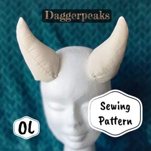 Horn Cosplay Sewing Pattern BG3 Tiefling &quot;Daggerpeaks&quot;