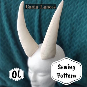 Horn Cosplay Sewing Pattern BG3 Tiefling &quot;Cania Lances&quot;