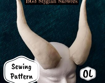 BG3 Tiefling Horns: Stygian Skewers Cosplay Sewing Pattern