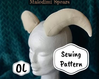 Horn Cosplay Sewing Pattern BG3 Tiefling "Malodimi Spears"