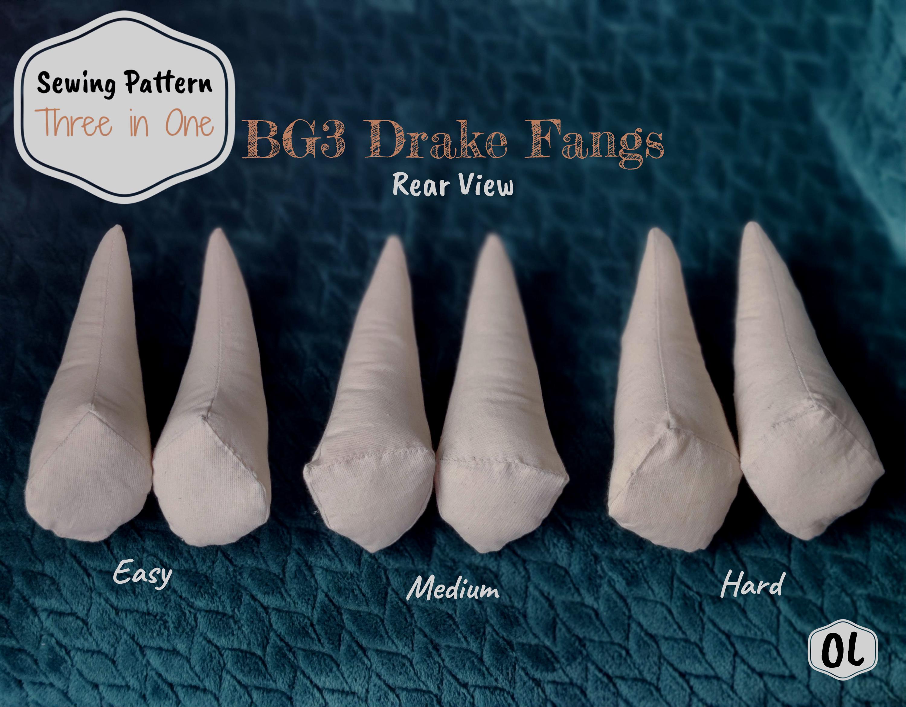 Eastern Drake Patterns BG3 Tiefling Horns: Drake Fangs Cosplay Sewing Pattern - Etsy