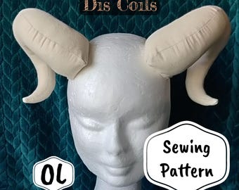 Horn Cosplay Sewing Pattern BG3 Tiefling "Dis Coils"