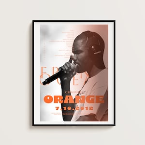 Cartel de Frank Ocean / Cartel del Canal Naranja / Cartel de la portada del álbum del Canal Naranja / Impresión del cartel de la portada del álbum digital / Arte del álbum digital
