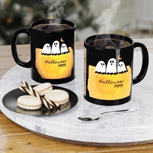 Spooky ghosts gossiping Halloween mug