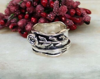 Solid 925 Sterling Silver Statement Spinner Handmade Jewelry All Size