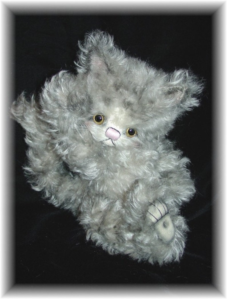 Miss Kitty PDF e Pattern to make Mohair Kitty Cat by Janice Woodard Booh Bears image 2