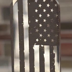 US Flag Dog Tag Necklace Stainless Steel Pendant