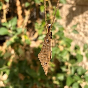 14K Gold Israel Map Pendant, Personalized Necklace with Star of David, Cubic Zirconia or Diamonds, Custom Hebrew Inscription, Aniversery