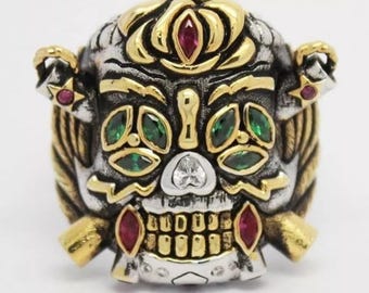 Huge Stainless Steel Skull Ring, Bold Skull Ring With High Huge Stainless Steel Skull Ring, Bold Skull Ring With High