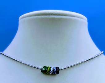 Mobius Chain: Stainless Steel & Anodized Aluminum LGBTQ+ Pride Accessory