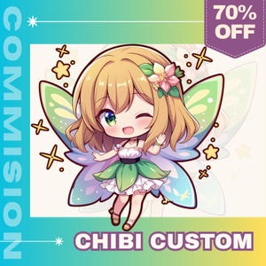 Cute Chibi Commission, Custom Chibi Anime, Chibi Character, Chibi Illustration, Chibi Anime, Fanart Chibi, chibi vtuber, chibi character