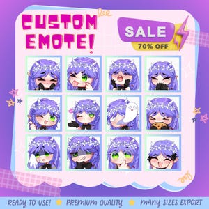 Hoge kwaliteit custom premium Twitch-emotes | Twitch-emoji voor streamer | youtube, Twitch, Discord | Leuke chibi-animestijl