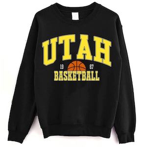 Bluza Vintage Utah Basketball, Koszulka Gameday Basketball, Bluza Utah Basketball w stylu retro, Prezenty dla fanów Utah Basketball