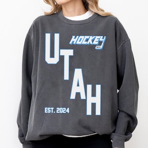 Utah Hockey Vintage Style Sweatshirt, Hockey Team Shirt, Utah NHL Shirt, Gameday Sweatshirt, Utah Hockey Fan Shirt, Hockey Mom