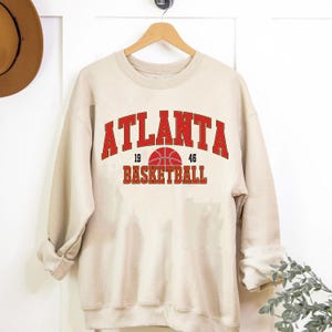 Vintage Atlanta Basketball Sweatshirt, Gameday Basketball Shirt, Retro Style Atlanta Basketball Sweatshirt, Atlanta Basketball Fan Gifts