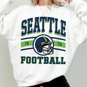 Seattle Football Retro Style Sweatshirt, Trendy Seattle Football Fan Gifts Shirt, Seattle Game Day Shirts, Trendy Sea Hawk Sweatshirt