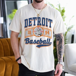 Sudadera vintage de béisbol de Detroit estilo años 90, camiseta del equipo de béisbol, camiseta del día del juego de Detroit, camiseta retro de Detroit, camiseta de mamá de béisbol
