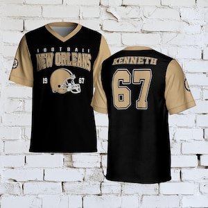 Custom New Orleans Name And Number Football Jersey, New Orleans Team Shirt, Personalized Game Day Gift, Sport Fan Jersey, New Orleans Jersey