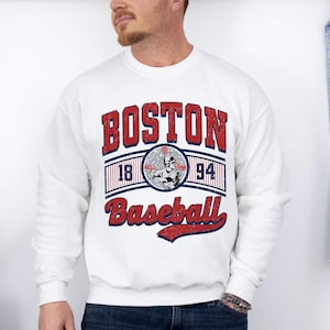 Vintage Boston Baseball 90s Style Sweatshirt, Baseball Team Shirt, Boston Game Day Tee, Throwback Boston Shirt, Baseball Mom Tee