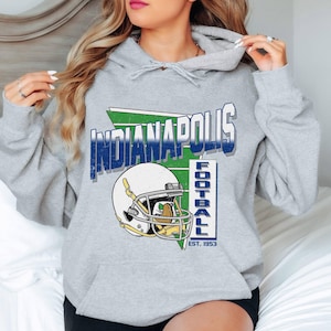 Indianapolis Football Retro 90s Style Sweatshirt, Game Day Shirt, Indianapolis Football Shirt, Sunday Football Shirt, Indianapolis Crewneck