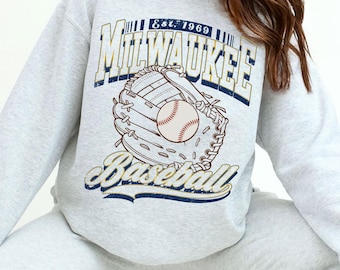 Milwaukee Baseball Sweatshirt, Retro Milwaukee Baseball 90s Style Shirt, Milwaukee Game Day Tee, Throwback Milwaukee Shirt, Baseball Mom Tee