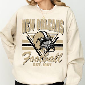 New Orleans Football Retro Style Sweatshirt, New Orleans Football Shirt, Sunday Football Shirt, Game Day Sweatshirt, Saint Sport Shirt