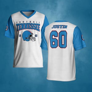 Benutzerdefinierte Tennessee Name und Nummer Jersey, Tennessee Team Shirt, personalisiertes Spieltag Geschenk, Sportfan Jersey, Tennessee Jersey