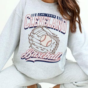 Cleveland Baseball Sweatshirt, Retro Cleveland Baseball 90s Style Shirt, Cleveland Game Day Tee, Throwback Cleveland Shirt, Baseball Mom Tee