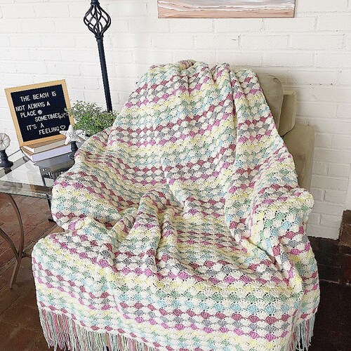 Pastel Rainbow Crochet Blanket, Afghan, Blanket, Throw, Cozy Blanket, Large Blanket, Handmade outlet Blanket,