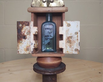 Tonic for Soul Loss- Found Object Assemblage