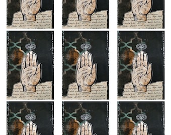 Palmistry Hand Collage Sheet