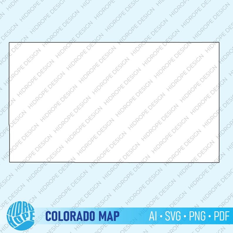 Colorado State Map High Quality Detailed Outline Vector Simple | Ai Svg ...