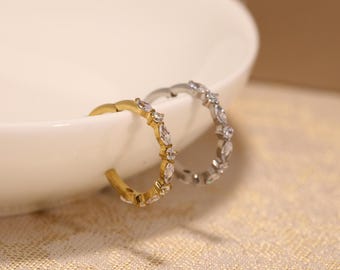 16G Stainless Steel Seamless Hinged Segment Clicker Ring CZ Septum Conch Cartilage Nose Ring Septum Ring Helix Piercing Jewelry