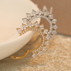 16G Quadrato CZ Acciaio Inossidabile Senza Saldatura Incernierato Segmento Clicker Anello Septum Conch Cartilagine Anello Naso Septum Anello Helix Piercing Gioielli