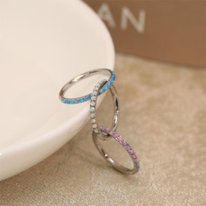 16G Opal 316L Chirurgenstahl Ring Septum Conch Helix Knorpel Nasenring Nasenloch Hoop Conch Ring Helix Piercing Schmuck Creolen Ohrring