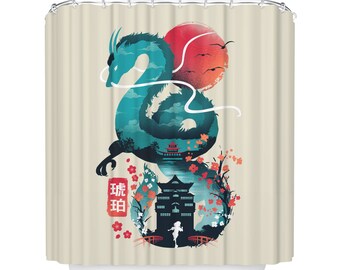 Anime Shower Curtain Etsy