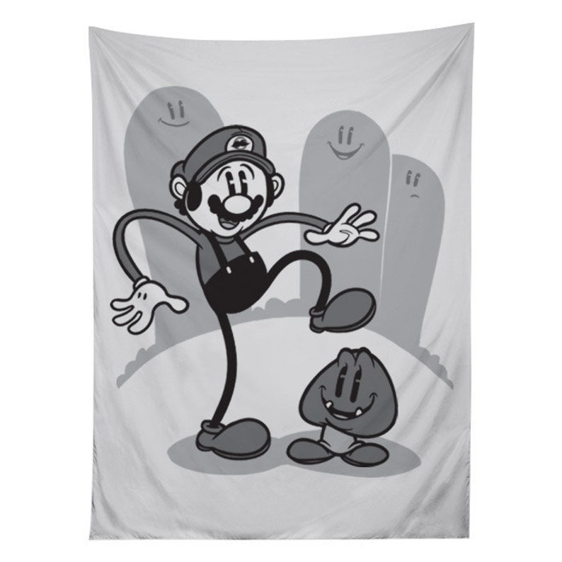 Kids Mario Wall Tapestry Nintendo Retro Wall Sheet 90's Etsy