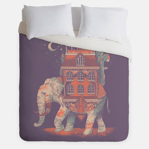 Duvet Cover Double Boho African Elephant Duvet Cover Etsy