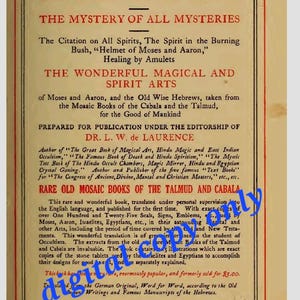 The Sixth and Seventh Books of Moses | Rare Esoteric Text | Occult Grimoire | Mystical Seals and Invocations | Spiritual Magic Book | PDF
