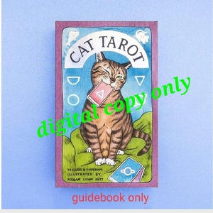 Guía del tarot de los gatos / Por Megan Lynn Kott / Solo guía / Interpretación del tarot con temática felina / Descarga instantánea / Formato PDF