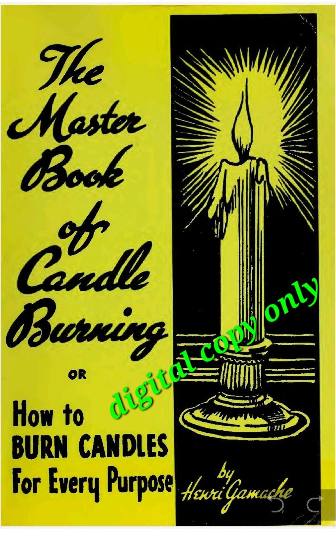 The Book of Candle Burning by Henry Gamache Ritual Candle